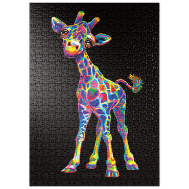 Darstellung des Puzzle Motivs puzzleplate Pop Colors Giraffe 500 Puzzle