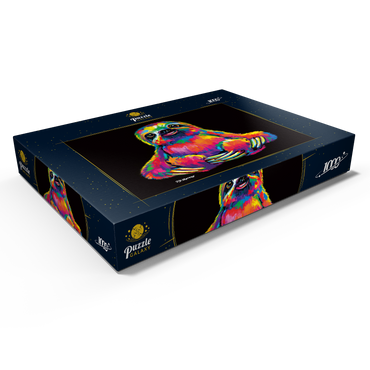 Darstellung des Puzzle Motivs Pop Colors Sloth 1000 Puzzle Schachtel Ansicht1