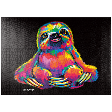 Darstellung des Puzzle Motivs puzzleplate Pop Colors Sloth 1000 Puzzle