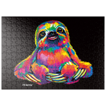 Darstellung des Puzzle Motivs puzzleplate Pop Colors Sloth 200 Puzzle
