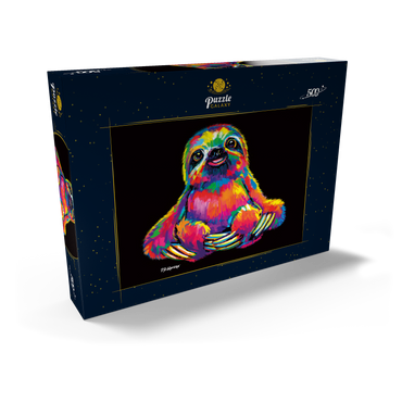 Darstellung des Puzzle Motivs Pop Colors Sloth 500 Puzzle Schachtel Ansicht2