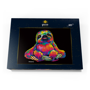 Darstellung des Puzzle Motivs Pop Colors Sloth 500 Puzzle Schachtel Ansicht3