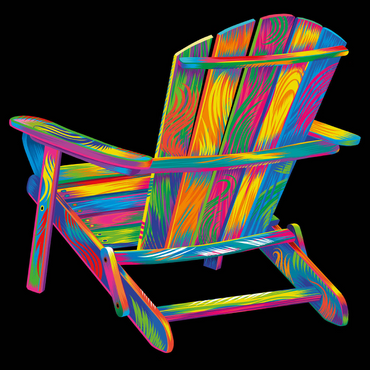 Darstellung des Puzzle Motivs Pop Colors Adirondack Chair 1000 Puzzle 3D Modell