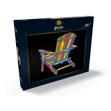 Darstellung des Puzzle Motivs Pop Colors Adirondack Chair 100 Puzzle Schachtel Ansicht2