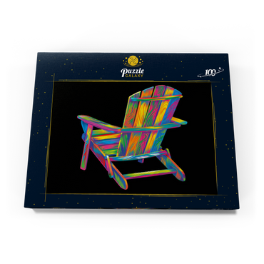 Darstellung des Puzzle Motivs Pop Colors Adirondack Chair 100 Puzzle Schachtel Ansicht3