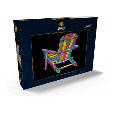 Darstellung des Puzzle Motivs Pop Colors Adirondack Chair 500 Puzzle Schachtel Ansicht2