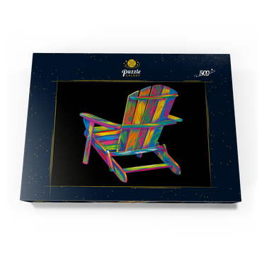 Darstellung des Puzzle Motivs Pop Colors Adirondack Chair 500 Puzzle Schachtel Ansicht3