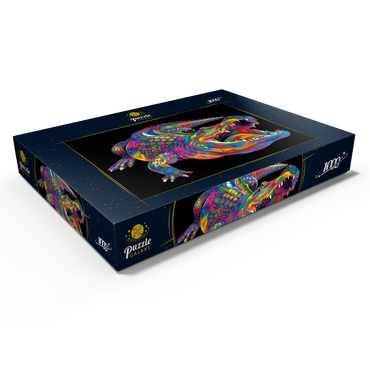 Darstellung des Puzzle Motivs Pop Colors Alligator 1000 Puzzle Schachtel Ansicht1