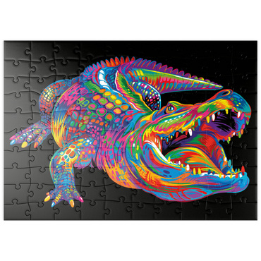 Darstellung des Puzzle Motivs puzzleplate Pop Colors Alligator 100 Puzzle