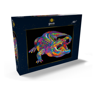 Darstellung des Puzzle Motivs Pop Colors Alligator 500 Puzzle Schachtel Ansicht2