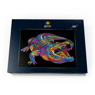Darstellung des Puzzle Motivs Pop Colors Alligator 500 Puzzle Schachtel Ansicht3