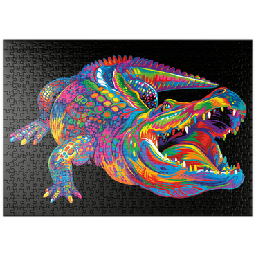 Darstellung des Puzzle Motivs puzzleplate Pop Colors Alligator 500 Puzzle