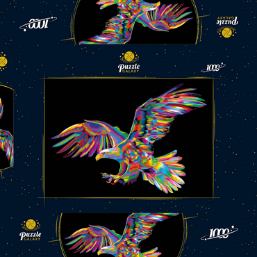 Darstellung des Puzzle Motivs Bald Eagle 1000 Puzzle Schachtel 3D Modell
