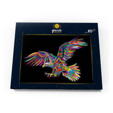 Darstellung des Puzzle Motivs Bald Eagle 100 Puzzle Schachtel Ansicht3