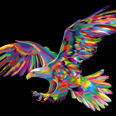 Darstellung des Puzzle Motivs Bald Eagle 200 Puzzle 3D Modell