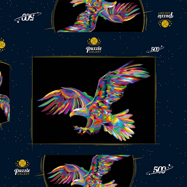 Darstellung des Puzzle Motivs Bald Eagle 500 Puzzle Schachtel 3D Modell