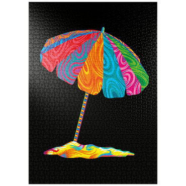 Darstellung des Puzzle Motivs puzzleplate Pop Colors Beach Umbrella 1000 Puzzle
