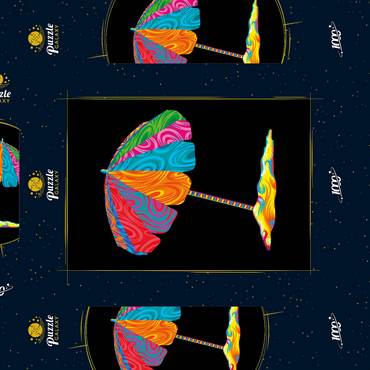 Darstellung des Puzzle Motivs Pop Colors Beach Umbrella 1000 Puzzle Schachtel 3D Modell