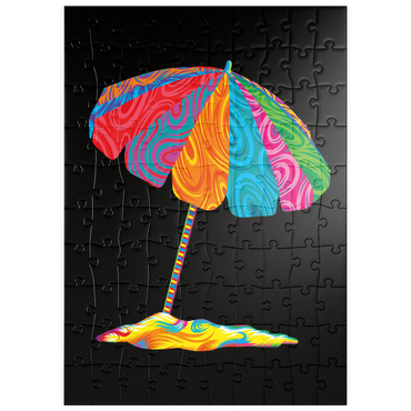 Darstellung des Puzzle Motivs puzzleplate Pop Colors Beach Umbrella 100 Puzzle