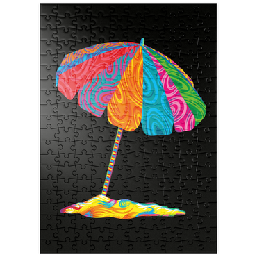 Darstellung des Puzzle Motivs puzzleplate Pop Colors Beach Umbrella 200 Puzzle
