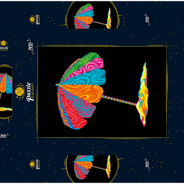 Darstellung des Puzzle Motivs Pop Colors Beach Umbrella 200 Puzzle Schachtel 3D Modell