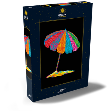 Darstellung des Puzzle Motivs Pop Colors Beach Umbrella 500 Puzzle Schachtel Ansicht2