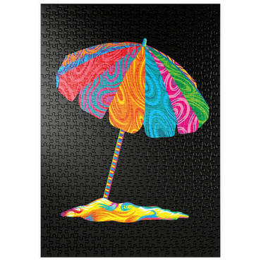 Darstellung des Puzzle Motivs puzzleplate Pop Colors Beach Umbrella 500 Puzzle