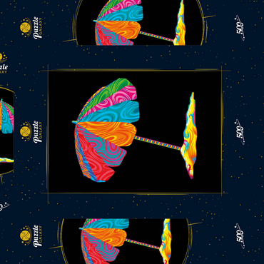 Darstellung des Puzzle Motivs Pop Colors Beach Umbrella 500 Puzzle Schachtel 3D Modell