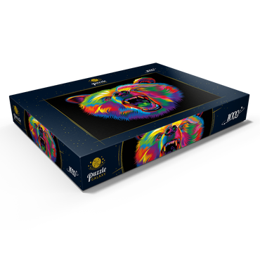Darstellung des Puzzle Motivs Roaring Black Bear 1000 Puzzle Schachtel Ansicht1