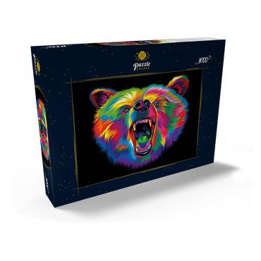 Darstellung des Puzzle Motivs Roaring Black Bear 1000 Puzzle Schachtel Ansicht2