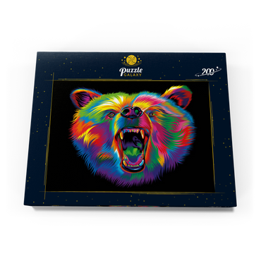 Darstellung des Puzzle Motivs Roaring Black Bear 200 Puzzle Schachtel Ansicht3