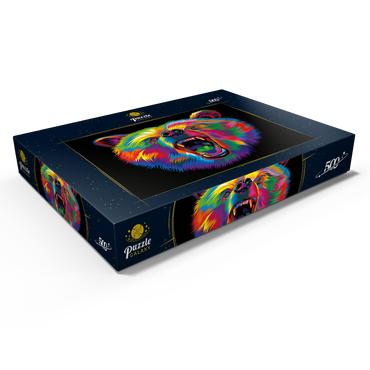 Darstellung des Puzzle Motivs Roaring Black Bear 500 Puzzle Schachtel Ansicht1