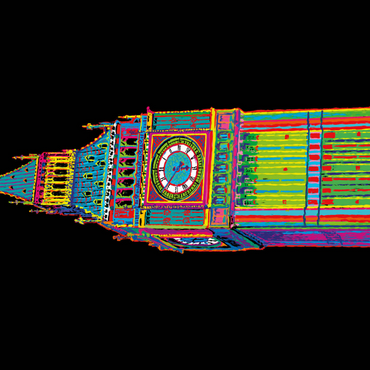 Darstellung des Puzzle Motivs Big Ben 1000 Puzzle 3D Modell