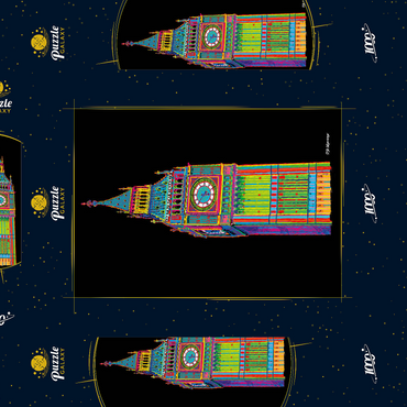 Darstellung des Puzzle Motivs Big Ben 1000 Puzzle Schachtel 3D Modell