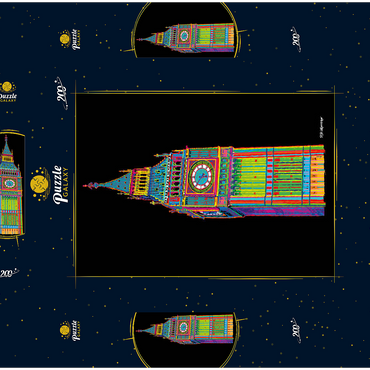 Darstellung des Puzzle Motivs Big Ben 200 Puzzle Schachtel 3D Modell