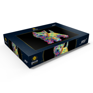 Darstellung des Puzzle Motivs Pop Colors Westie 1000 Puzzle Schachtel Ansicht1
