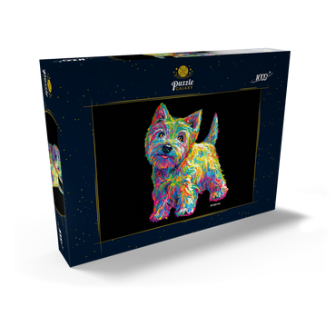 Darstellung des Puzzle Motivs Pop Colors Westie 1000 Puzzle Schachtel Ansicht2