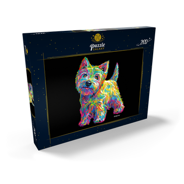 Darstellung des Puzzle Motivs Pop Colors Westie 200 Puzzle Schachtel Ansicht2