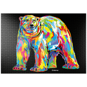 Darstellung des Puzzle Motivs puzzleplate Polar Bear Pop Colors 1000 Puzzle