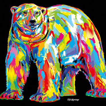 Darstellung des Puzzle Motivs Polar Bear Pop Colors 1000 Puzzle 3D Modell