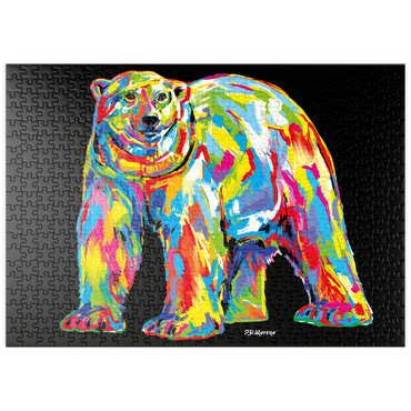 Darstellung des Puzzle Motivs puzzleplate Polar Bear Pop Colors 500 Puzzle