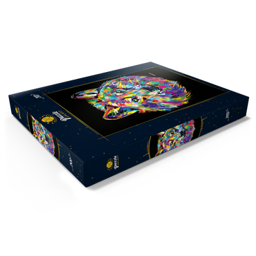 Darstellung des Puzzle Motivs Pop Colors Wolf 200 Puzzle Schachtel Ansicht1