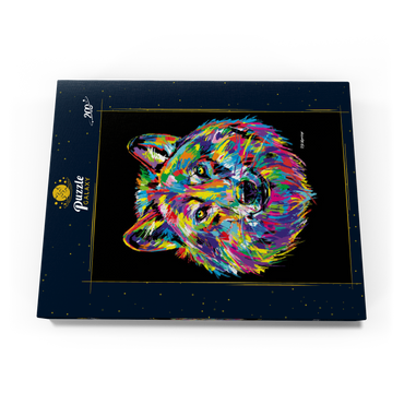 Darstellung des Puzzle Motivs Pop Colors Wolf 200 Puzzle Schachtel Ansicht3