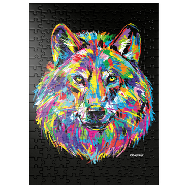 Darstellung des Puzzle Motivs puzzleplate Pop Colors Wolf 200 Puzzle