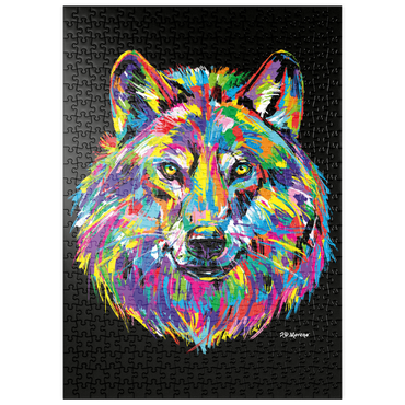 Darstellung des Puzzle Motivs puzzleplate Pop Colors Wolf 500 Puzzle
