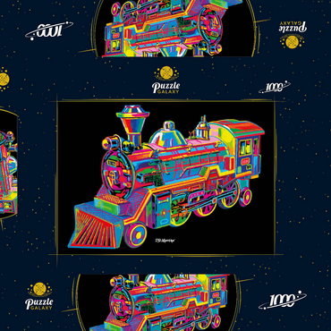 Darstellung des Puzzle Motivs Toy Train 1000 Puzzle Schachtel 3D Modell