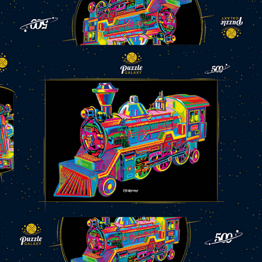 Darstellung des Puzzle Motivs Toy Train 500 Puzzle Schachtel 3D Modell