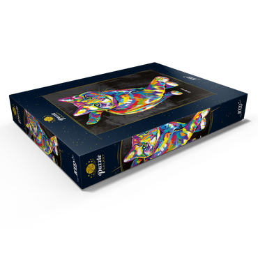 Darstellung des Puzzle Motivs Prancing Kitten 1000 Puzzle Schachtel Ansicht1