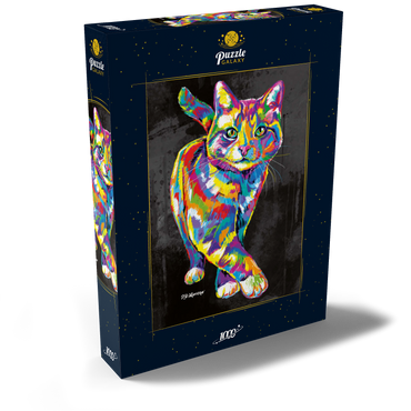 Darstellung des Puzzle Motivs Prancing Kitten 1000 Puzzle Schachtel Ansicht2