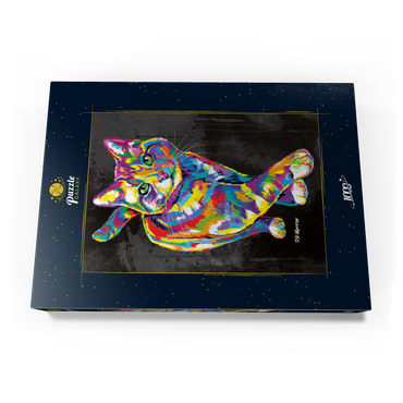 Darstellung des Puzzle Motivs Prancing Kitten 1000 Puzzle Schachtel Ansicht3